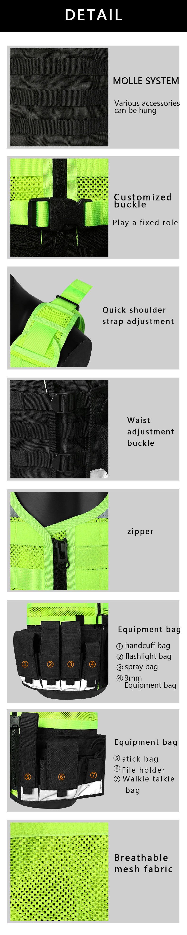 Custom Police Patrol Stab-Resistant Reflective Military Vest