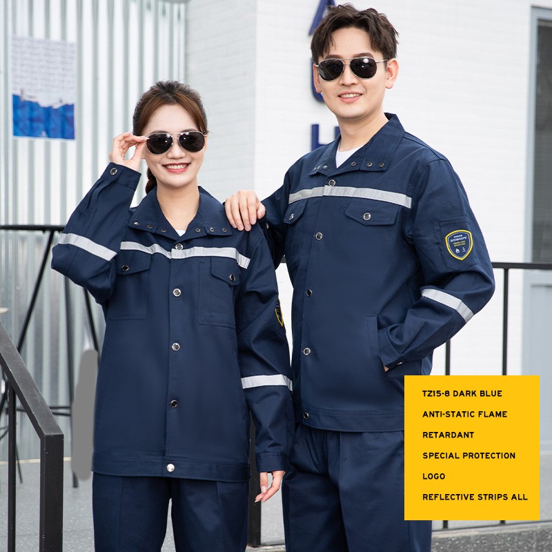 ملابس عمل من التويل مقاومة للهب ومقاومة للساكنة-مجموعة سلامة صناعية-الشركة المصنعة مباشرة