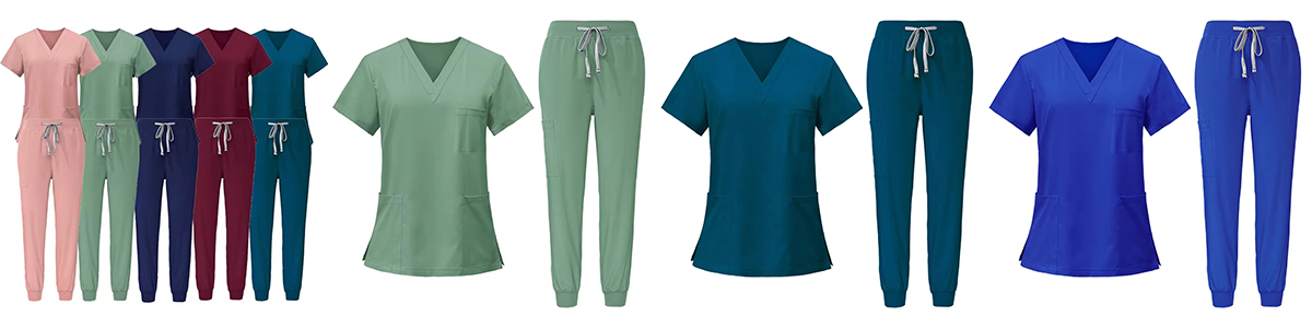 Solid Color Medical Uniforms | Multi-Color Selection | Clinical Wear Collection
